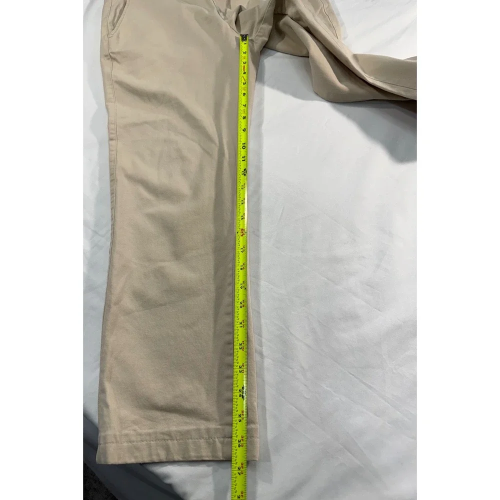 Peter Millar Men Khaki Pima Cotton Stretch Chino Pants 34 Straight Leg ME0B06